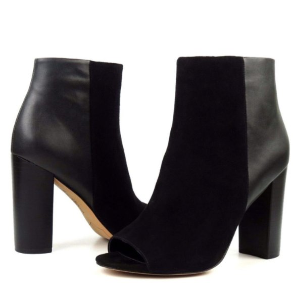 Sam Edelman Shoes - Sam Edelman Yarin Peep Toe Heeled Boots Black Size 8